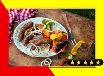Grilled Sausages, Onions and Peppers recipe