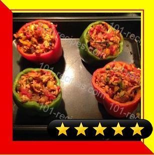 Stuffed Peppers with Turkey and Vegetables recipe