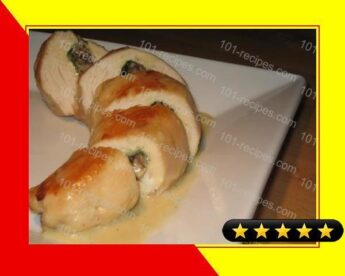 Chicken Breasts Stuffed With Mushrooms & Spinach With Cognac Sauce recipe