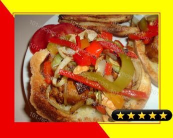 Sausage, Pepper and Onion Hoagies recipe