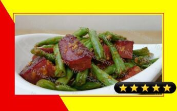 Green Bean And Spam With Orange Ginger Sauce recipe