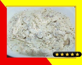 Creamy Tarragon Chicken with Mushrooms and Chevre recipe