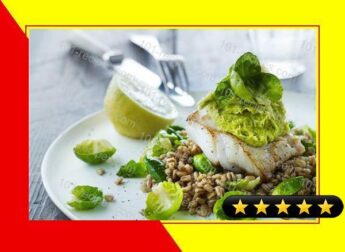 Cod and Pearled Spelt with Brussels Sprouts Recipe recipe