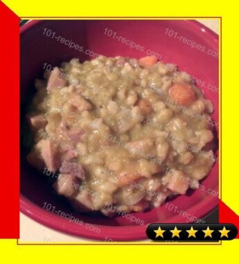 Split Pea Soup with Barley and Ham recipe