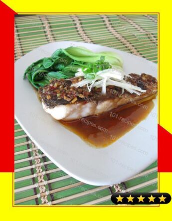 Hong Kong Style Steamed White Fish with Douchijiang, Spicy Black Bean Sauce recipe