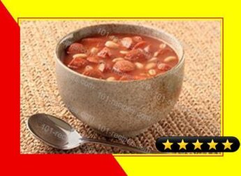 Barley and Bean Soup with Franks recipe