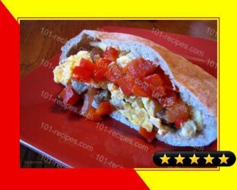 Sausage & Egg Pocket With Tomato Chutney recipe
