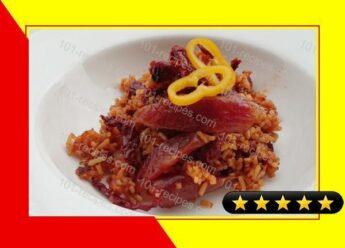 Chinese Sausage And Sun Dried Tomato Fried Rice recipe